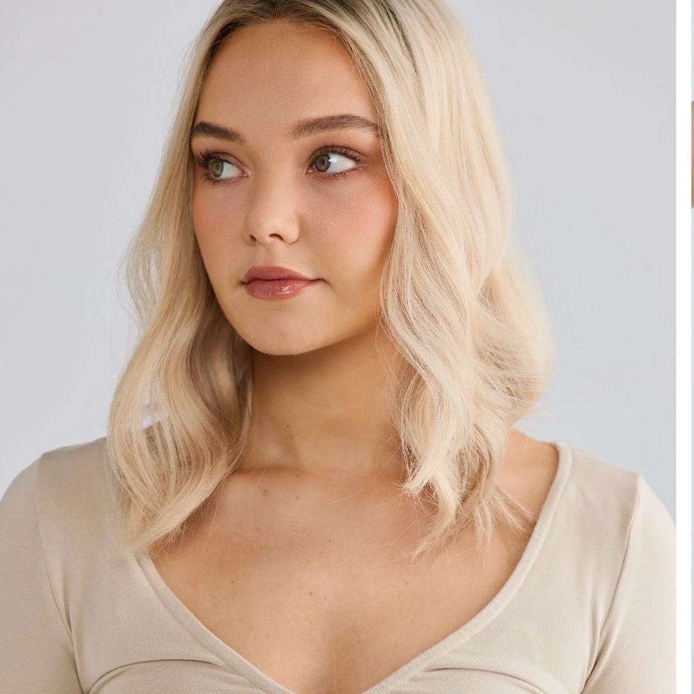 NEW Lusta pearl blonde illusion lace topper wig 16th 7x7